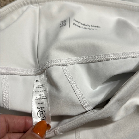 Athleta Women's Leggings Affirmation 7/8 Floral Small White Tights - Picture 6 of 7